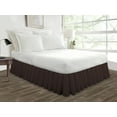 thumbnail image 1 of HNB Store Ruffled Bed Skirt Easy Fit 18" inch Drop | Microfiber Made | Full | Chocolate, 1 of 7