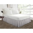 thumbnail image 1 of HNB Store Ruffled Bed Skirt Easy Fit 21" in Drop | Microfiber | California King | Light Grey, 1 of 7