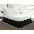 thumbnail image 1 of HNB Store Ruffled Bed Skirt Easy Fit 21" in Drop | Microfiber | Olympic Queen Size Bedskirt | Black, 1 of 7