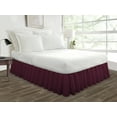 thumbnail image 1 of HNB Store Ruffled Bed Skirt Easy Fit 21" inch Drop | Microfiber Made | Olympic Queen | Wine, 1 of 7