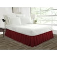 thumbnail image 1 of HNB Store Ruffled Bed Skirt Easy Fit 21" inch Drop | Microfiber Made | Twin XL | Burgundy, 1 of 7