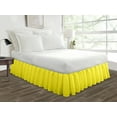 thumbnail image 1 of HNB Store Ruffled Bed Skirt Easy Fit 9" inch Drop | Microfiber Made | Decorative Short King Size Bedskirt | Yellow, 1 of 7