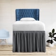 thumbnail image 1 of HNB Store Microfiber TwinXL 34" inch Drop Ruffled Dorm Bedskirt | Dark Gray, 1 of 7