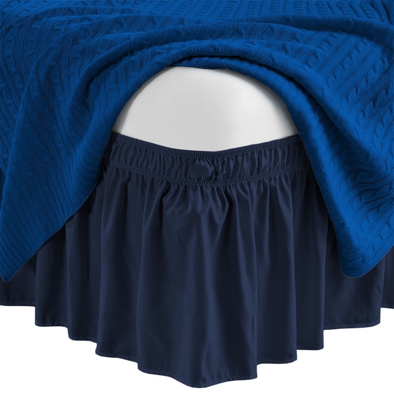 HNB Store Wrap Around Bed Skirt 12" inch Drop Easy Care Microfiber
