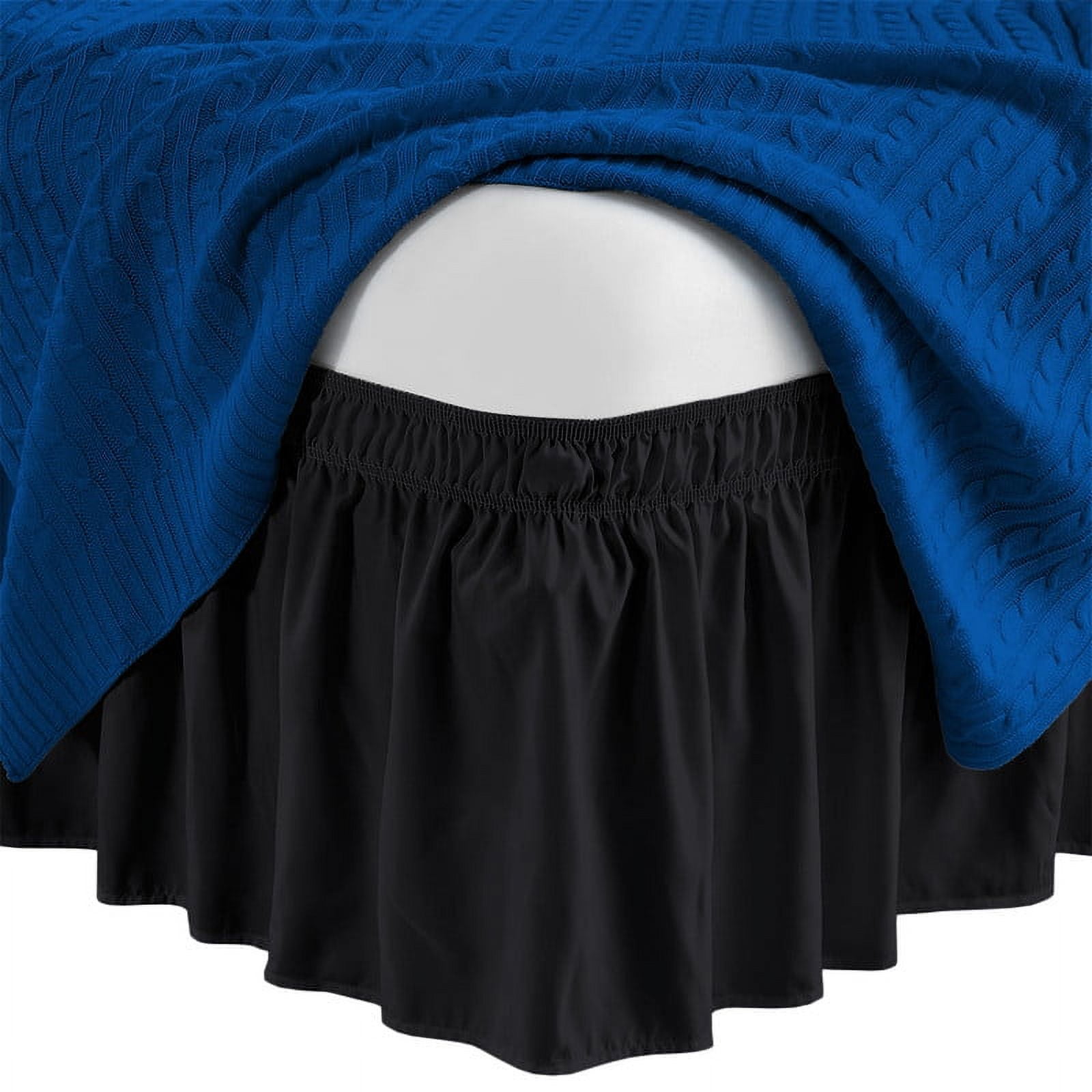 HNB Store Wrap Around Bed Skirt 14" inch Drop Easy Care Microfiber Made ...