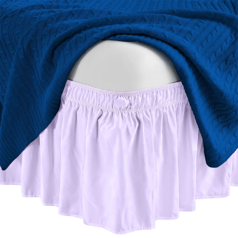 HNB Store Wrap Around Bed Skirt 16" inch Drop Easy Care Microfiber