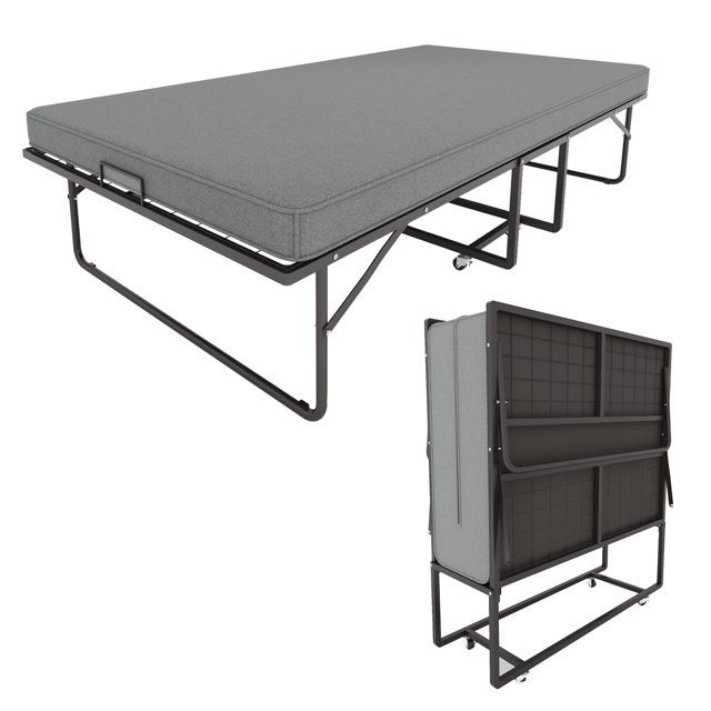 HNEBC Folding Bed with 4.7 Inch Thick Mattress, 75”x 39”Folding Bed