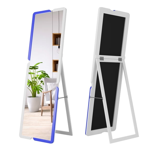 HNEBC Full Length Mirror with Stand, 63"x20" Floor Mirror,Free Standing Body Mirror,Full Body Mirror for Bedroom/Cloakroom/Bathroom