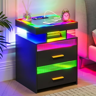 7 Color LED Light Rotating Crystal Display Base Stand Holder with