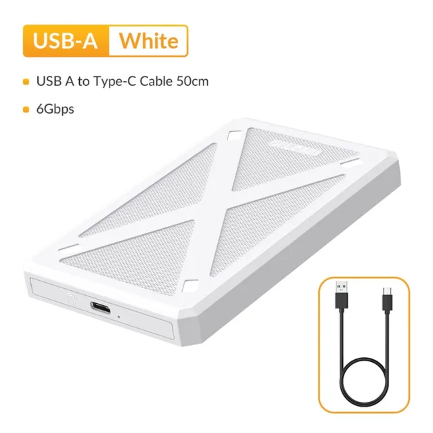 HNGPNGH 2.5 inch SATA HDD Enclosure USB 3.1 Type C External Hard Drive