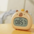 HNGPNGH Gentle Temperature Display Cute Rechargeable Alarm Clock for
