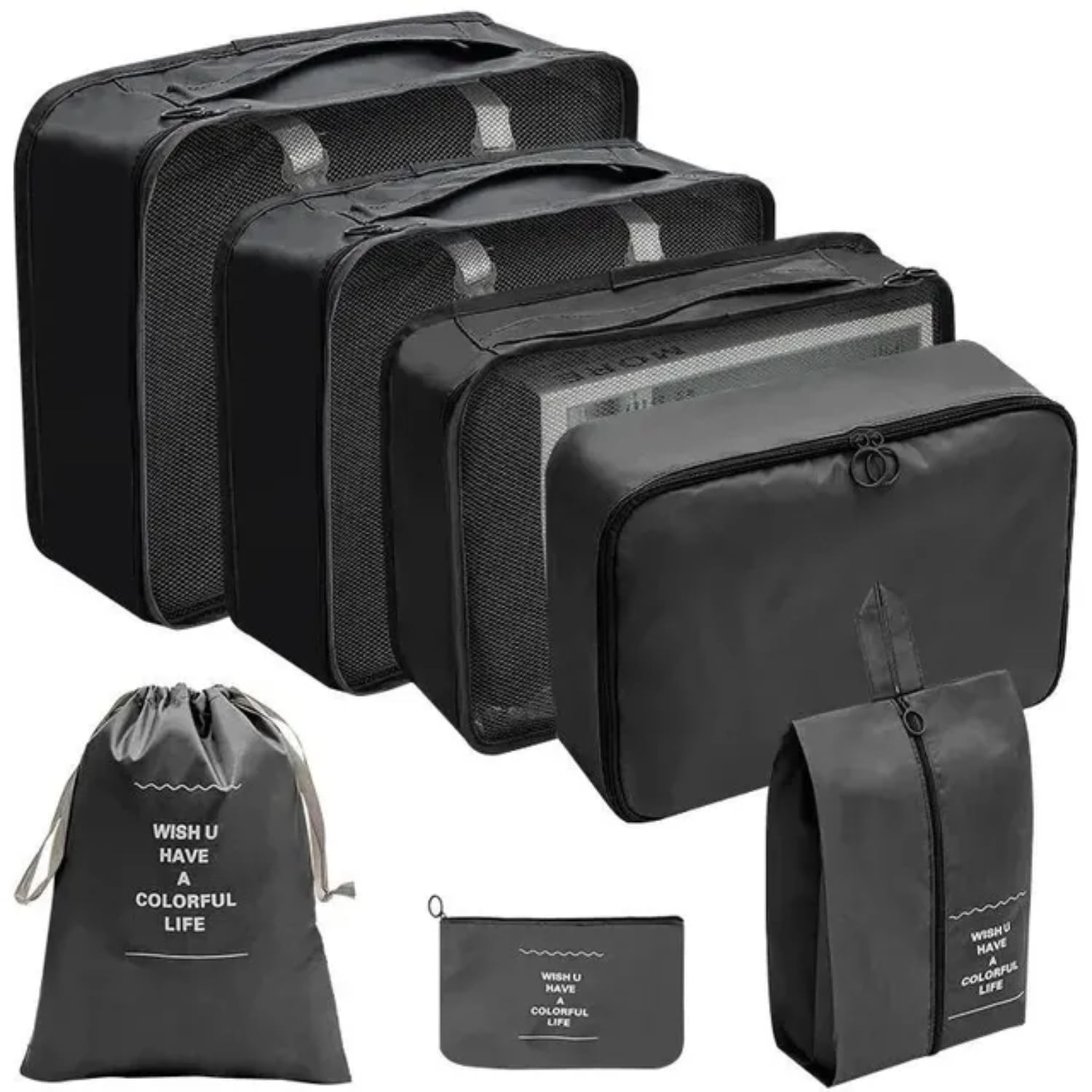 HNGPNGH Lightweight Complete 8Piece Travel Organizer Set Ideal