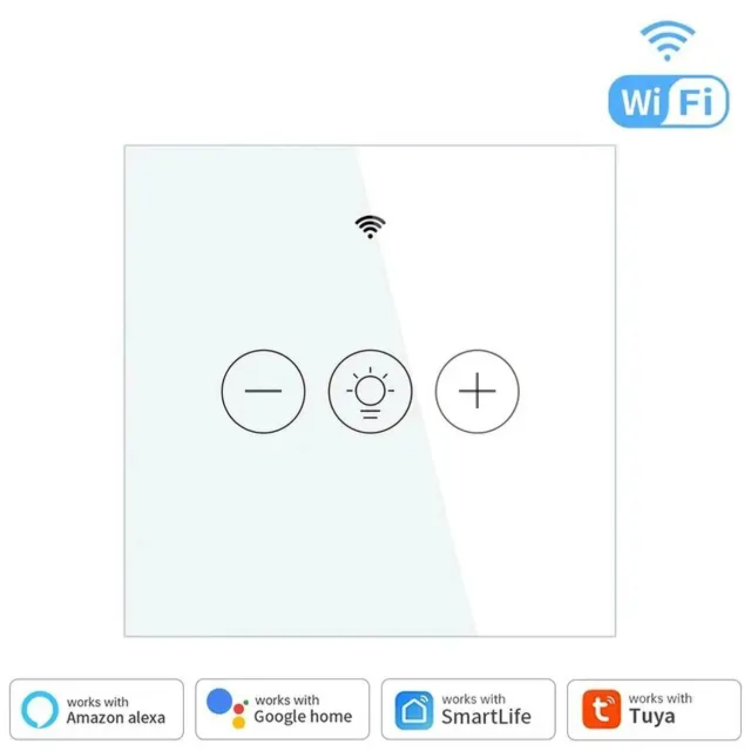 HNGPNGH WiFi EU Smart Dimmer Light Wireless with Sleek Design for
