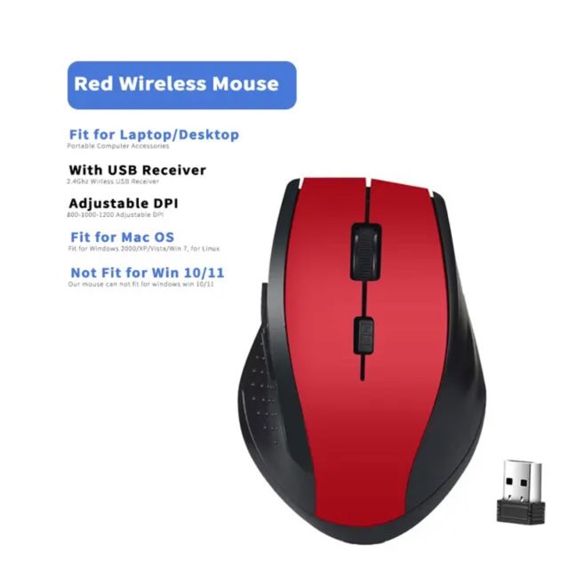 HNGPNGH Wireless Gaming Mouse with USB Receiver Ergonomic 2.4GHz
