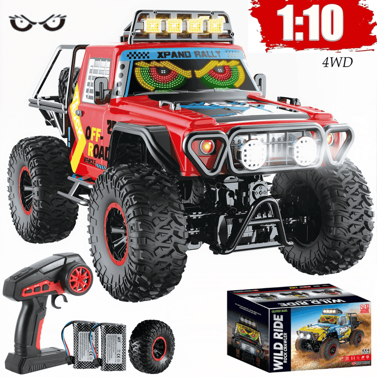 HNH 1:10 Big Remote Control Car for Kids, 4WD Off Road Rc Car
