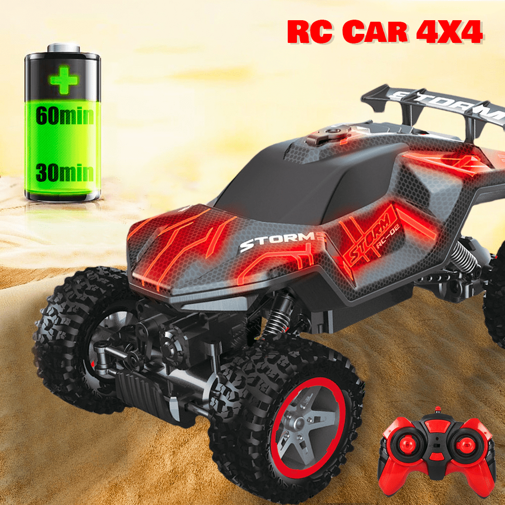 HNH RC Car for Kids, Monster Truck Remote Control Cars 60 Min Play, 25+Km/H Off-Road RC Car Gifts for Boys/Girls Ages 6+