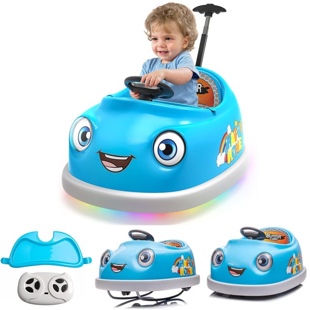 HNH 12V 3 in 1 Bumper Car for Kids,Toddlers Ride on Toys with Remote