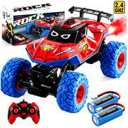 HNH 116 Spider Monster Truck RC Car, 4WD All Terrain Off-road Remote Control Car with 2 Batteries, Lighting, Spray