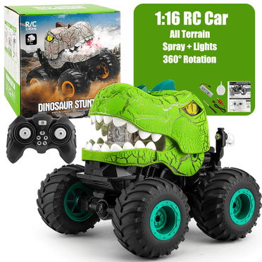 HNH 1:16 RC Car 4WD Monster Truck, Outdoor Remote Control Car with 360° Rotation, All Terrain, Spray Lights