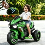 HNH Kids Motorcycle with Remote Control, 12V Electric Motorbike for Kids, Ride On Car Gift