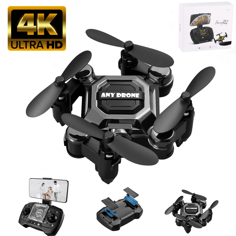 HNH Mini Foldable Drone with 4K HD Camera for Kids and Adults FPV Foldable RC Quadcopter with 360 Flip Trajectory Flight