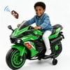 HNH 12V Ride on Motorcycle for Kid, Electric Motorcycle with Music, Lights, Bluetooth
