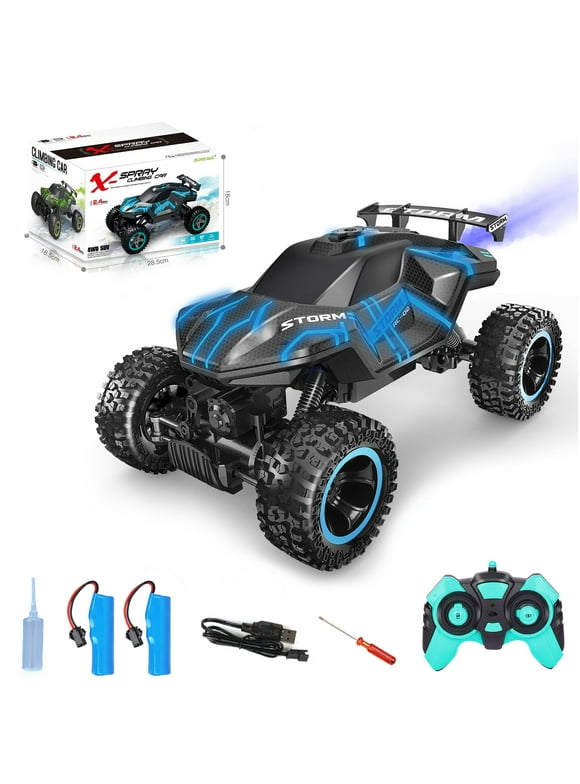 HNH RC Car,1:16 Scale Remote Control Monster Truck with Spray Function, All Terrain off Road RC Monster Vehicle Truck for Child,20+ Km/h