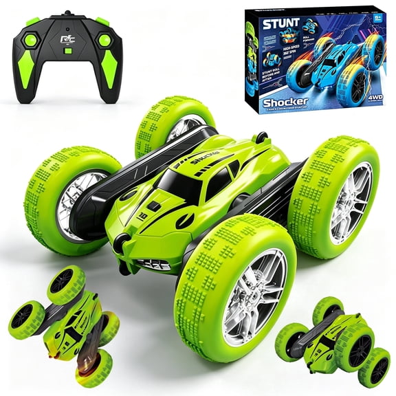 HNH Remote Control Stunt Car, 2.4GHz Double Sided 360°Flips RC Stunt Car, Off Road Cars Toy Gift for 4-12 Year Old