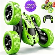 HNH Remote Control Stunt Car, 2.4GHz Double Sided RC Stunt Car, LED Wheel & Headlight 360 Flips Cars Toy Gift for 4-12 Year Old