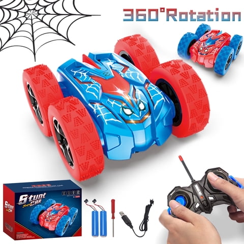 HNH Spider RC Stunt Cars for Kids, 360°Rotating Mini Remote Control Car, Spider Toys for 3-10 Year Old Boy Girl Birthday Gift