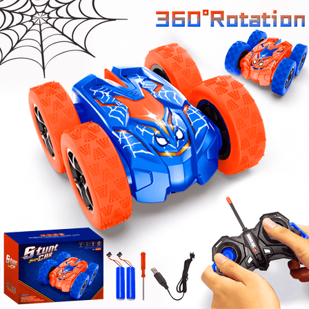 HNH Spider RC Stunt Cars for Kids, 360°Rotating 4WD Remote Control Car, Spider Toys for 3-10 Year Old Boy Girl Birthday Gift