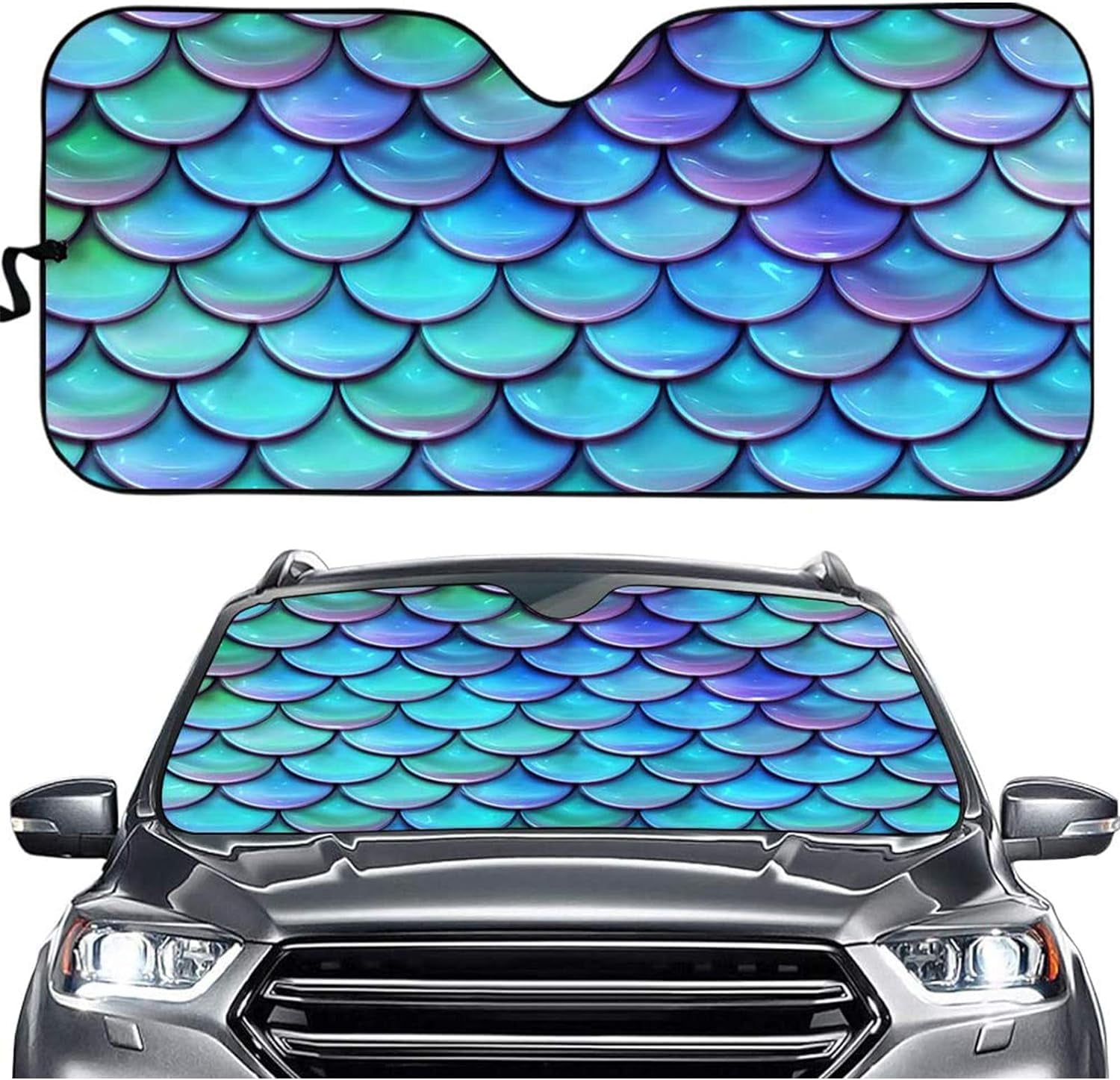 HNIAN Automotive Windshield Sunshades Hawaiian Hibiscus Flower Print
