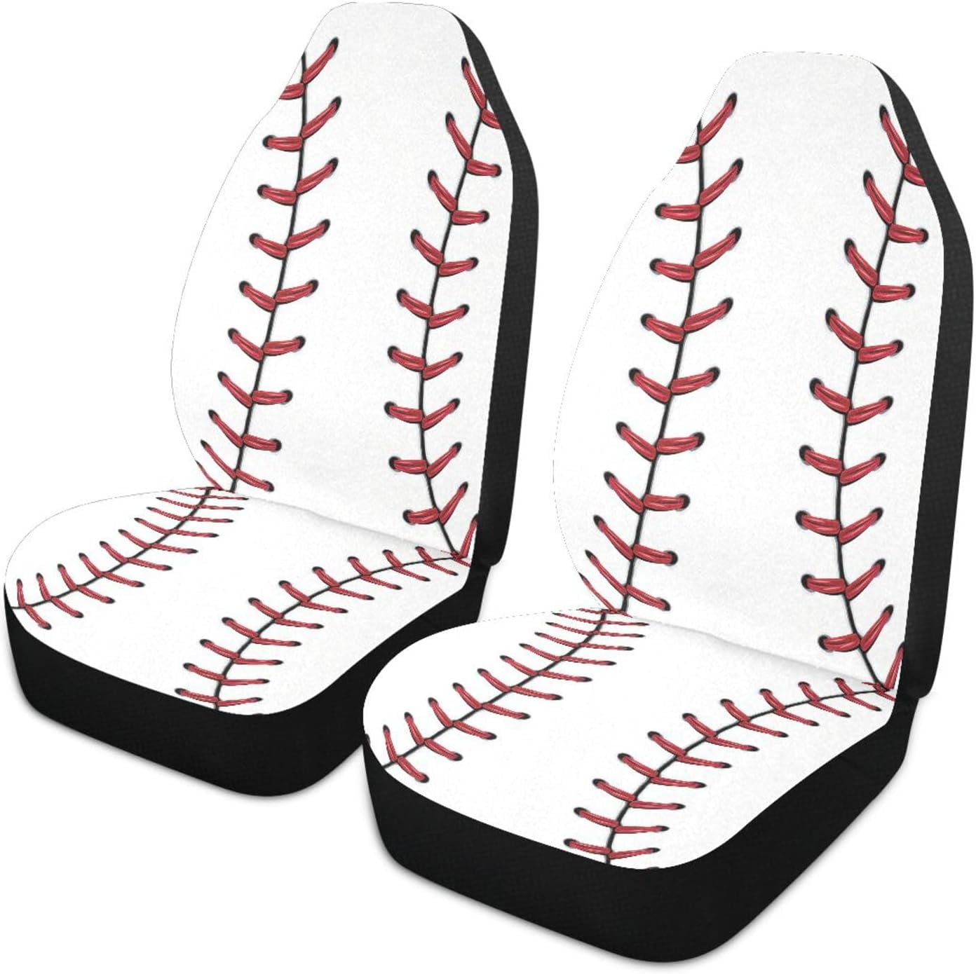 HNIAN Baseball Seams Car Seat Covers Set of 2 Auto Front Seats
