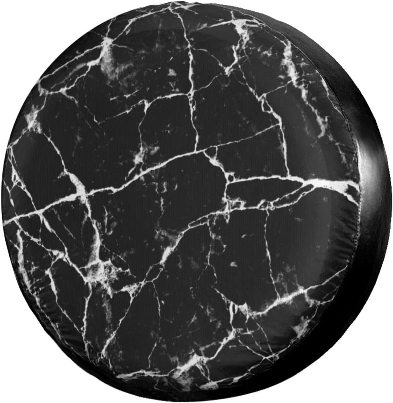 HNIAN Black And White Racing And Checkered Pattern Spare Tire Cover hnian-black-and-white-racing-and-checkered-pattern-spare-tire-cover