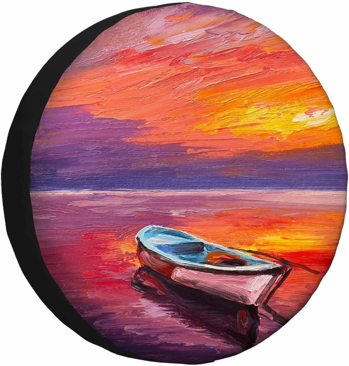 HNIAN Blue Sunset Beach Spare Tire Cover Tropical Tree Beatiful Island