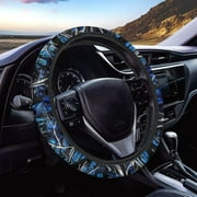 HNIAN Cute Dinosaurs Steering Wheel Cover Fit 15 Inch Universal Automotive Steering Wheel Cover Set Car Steering Cover for Women