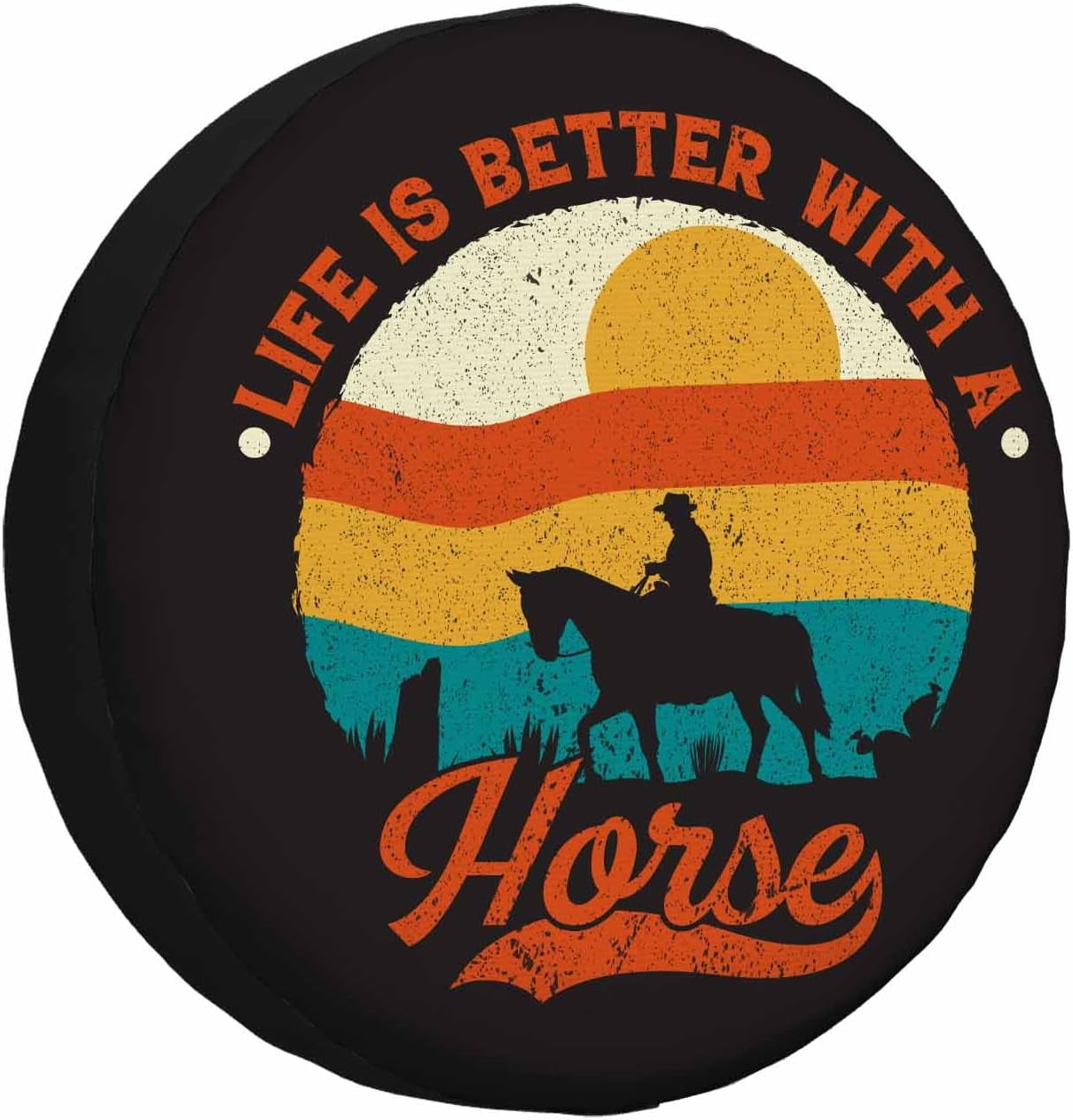 HNIAN German Shepherd Spare Tire Cover Dog Head Black and White