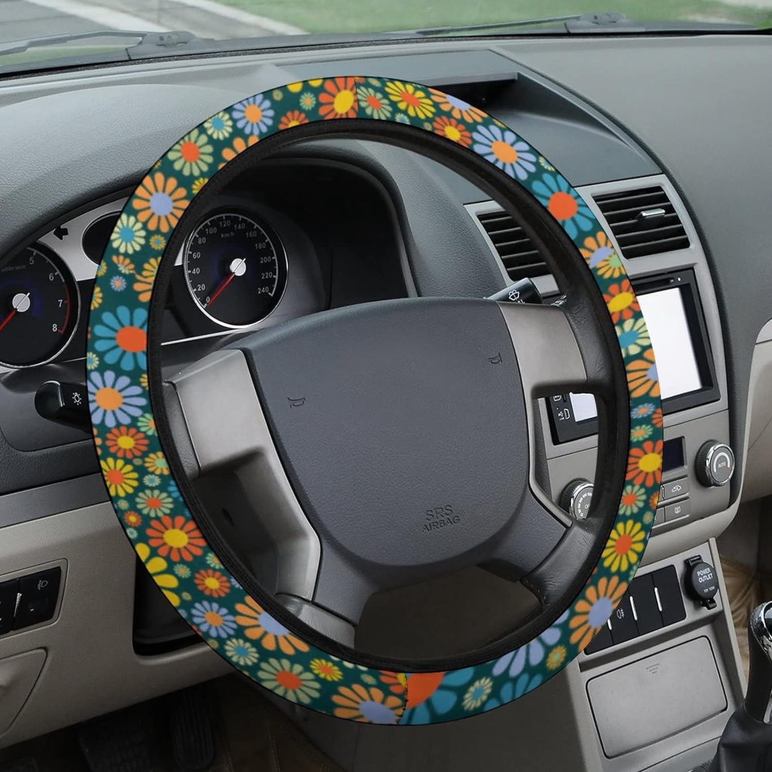 HNIAN Steering Wheel Cover Frog Puerto Rico Flag Universal Frog Puerto