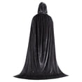 thumbnail image 1 of HNMKIU Hooded Velvet Halloween Cape Unisex Solid Color clothes for Adults Kids 1 Grey,M, 1 of 3