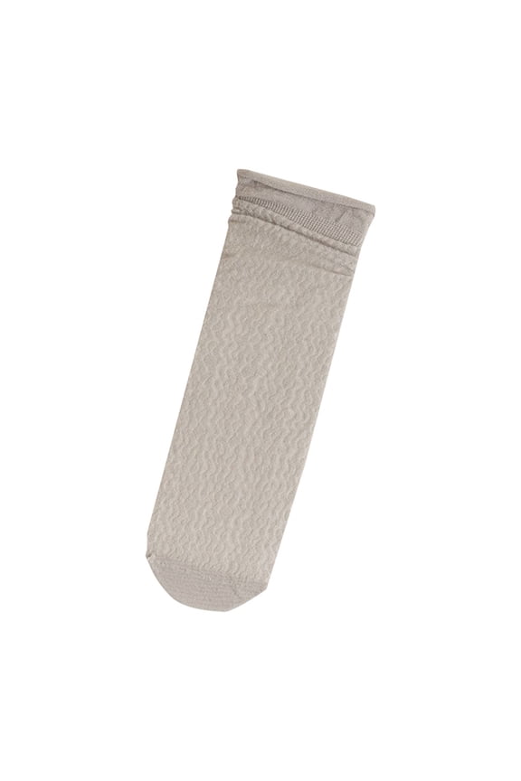 2023 Spring Summer Women's Fashion Socks Rolled Hem Mesh Style Pile Stockings Grey,One Size