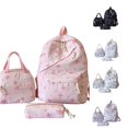 thumbnail image 1 of HNMKIU 3PCS Bow Backpack Cute Preppy Set For Girls With Lunchbox School Pencil Pouch Girly Daypack College Bookbag Small Makeup Bag ,Pink, 1 of 9