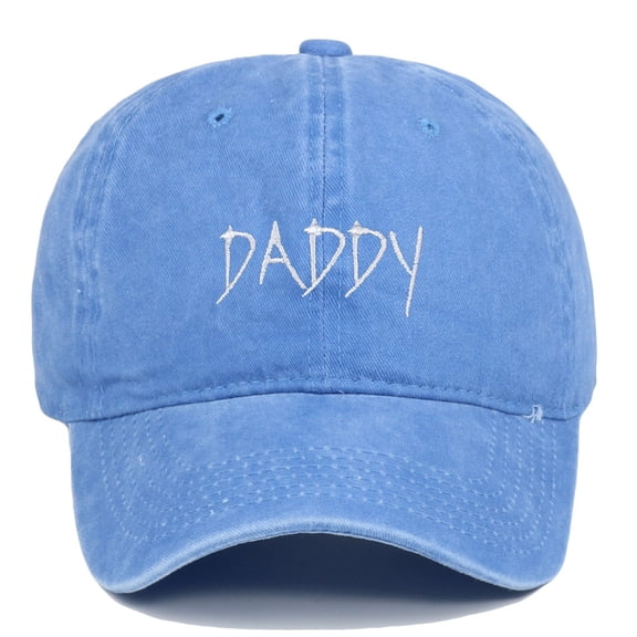 HNMKIU Adjustable Dad Baseball Cap Embroidered Sun Design Soft Washable Hat For Men And Women Light Blue,One Size