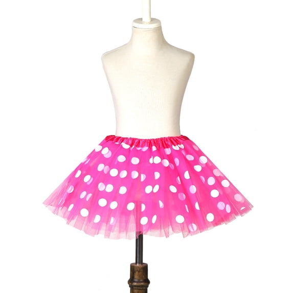HNMKIU Adult Three Layer Tutu Skirt Six Panel Style Offset Mesh Puffy Half Skirt Women's Tutu Skirt 01_RD2,One Size