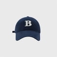 thumbnail image 1 of HNMKIU B Letter Embroidery Baseball Cap Korean Fashion Unisex Adjustable Hat For Daily Wear Navy,One Size, 1 of 3