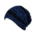 thumbnail image 1 of HNMKIU Baseball Caps Lace Solid Turban Hat Knitting Wrap Loss Stretch Scarf Women Head Hair Accessories, 1 of 6