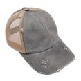 thumbnail image 1 of HNMKIU Basic Adjustable Mens Baseball Hats Ponytail-Friendly Design with Quick-Drying Mesh for Casual and Sports Wear Grey,One Size, 1 of 3