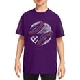 thumbnail image 1 of HNMKIU Boys Baseball Graphic Tee Youth Athletic Casual Crewneck Short Sleeve Shirt For Kids And Summer Top Purple,3-4 Years, 1 of 3