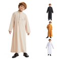 HNMKIU Boys Jacket Arabic Thobe Kaftan Long Sleeve Crew National ...