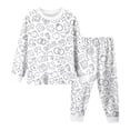 thumbnail image 1 of HNMKIU Boys Sleepwear & Robes Playful DIY Hand Painted Homewear Set for Kids Pajama White,7-8 Years, 1 of 2