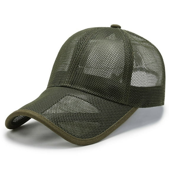 HNMKIU Breathable Mesh Baseball Cap for Outdoor Sports and Running Adjustable Lightweight Design for All Seasons Green,A